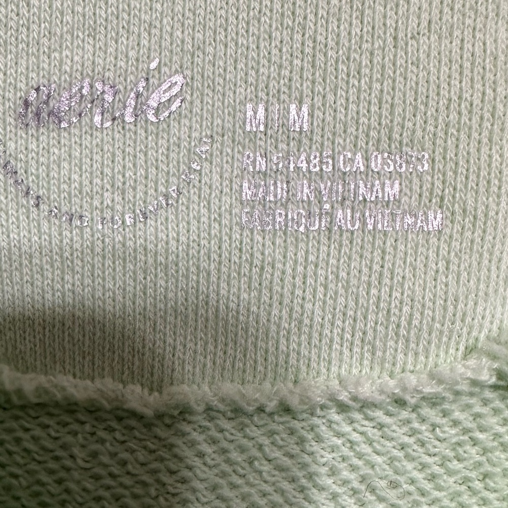 Aerie Women’s M Mint Green Oversized Sweatshirt Graphic Pullover 20/2 - Picture 4 of 7